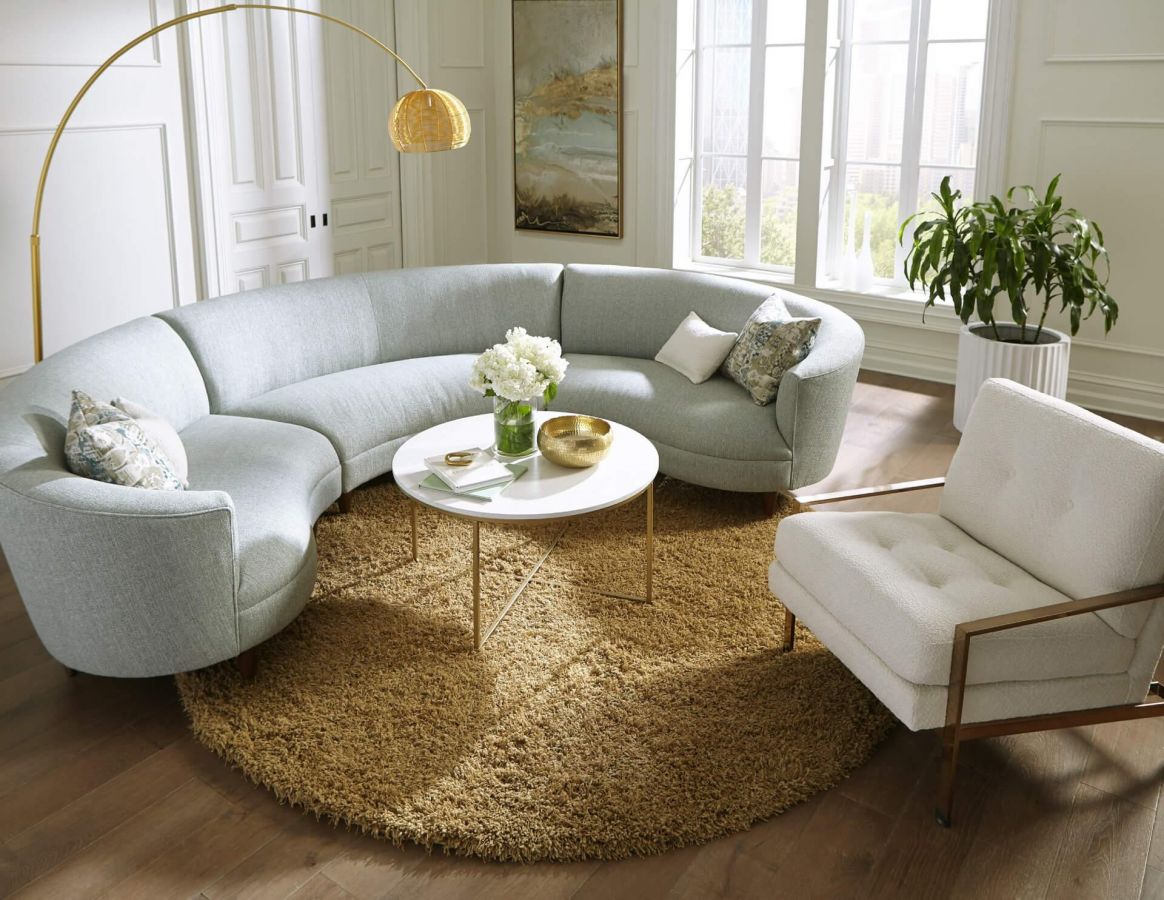 Curved modern sectional
