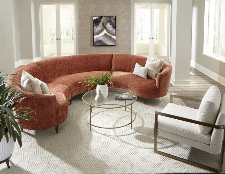 Jonathan Louis Cleo curved sectional sofa